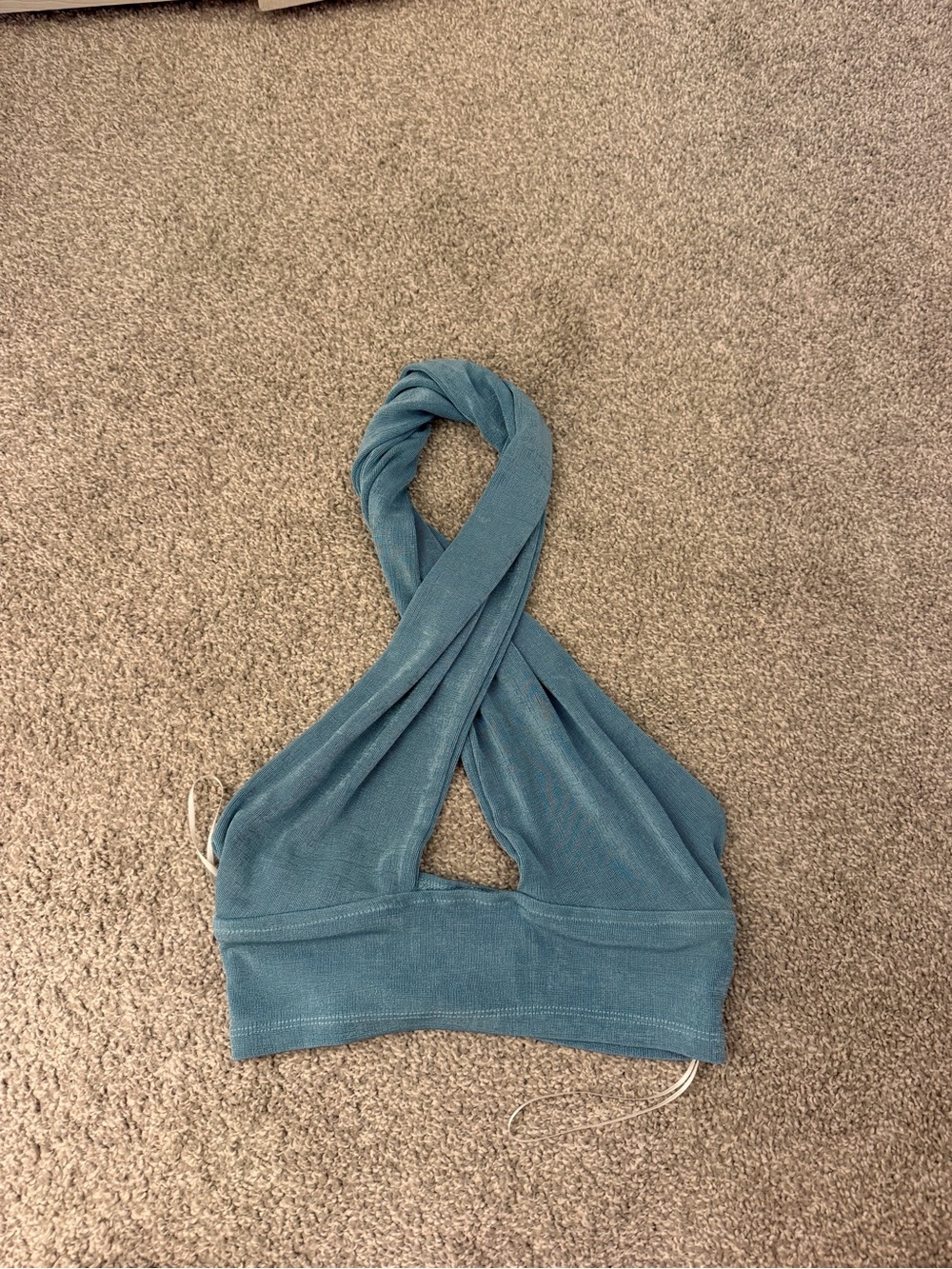 Princess Polly Blue Cross-Front Top